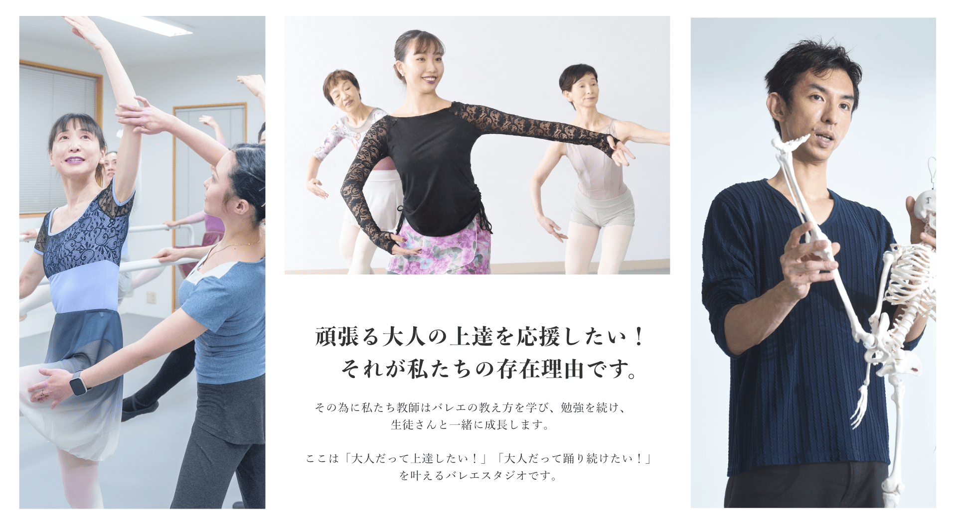 大人バレエアカデミー&trade;。頑張る大人の上達を応援したい！それが私達の存在理由です。